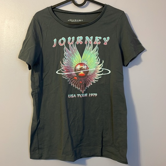 Journey Graphic USA Tour 1979 Band T-shirt Gray size M - Picture 1 of 15
